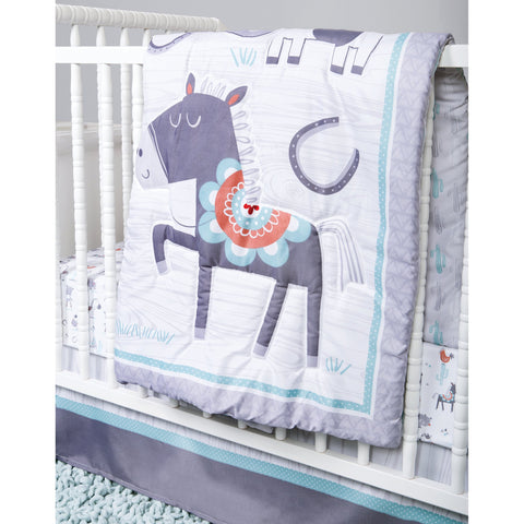 Image of Sammy and Lou Farmstead Friends 4 Piece Crib Bedding Set