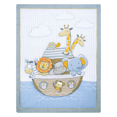 Image of Sammy and Lou Noah's Ark 4 Piece Crib Bedding Set