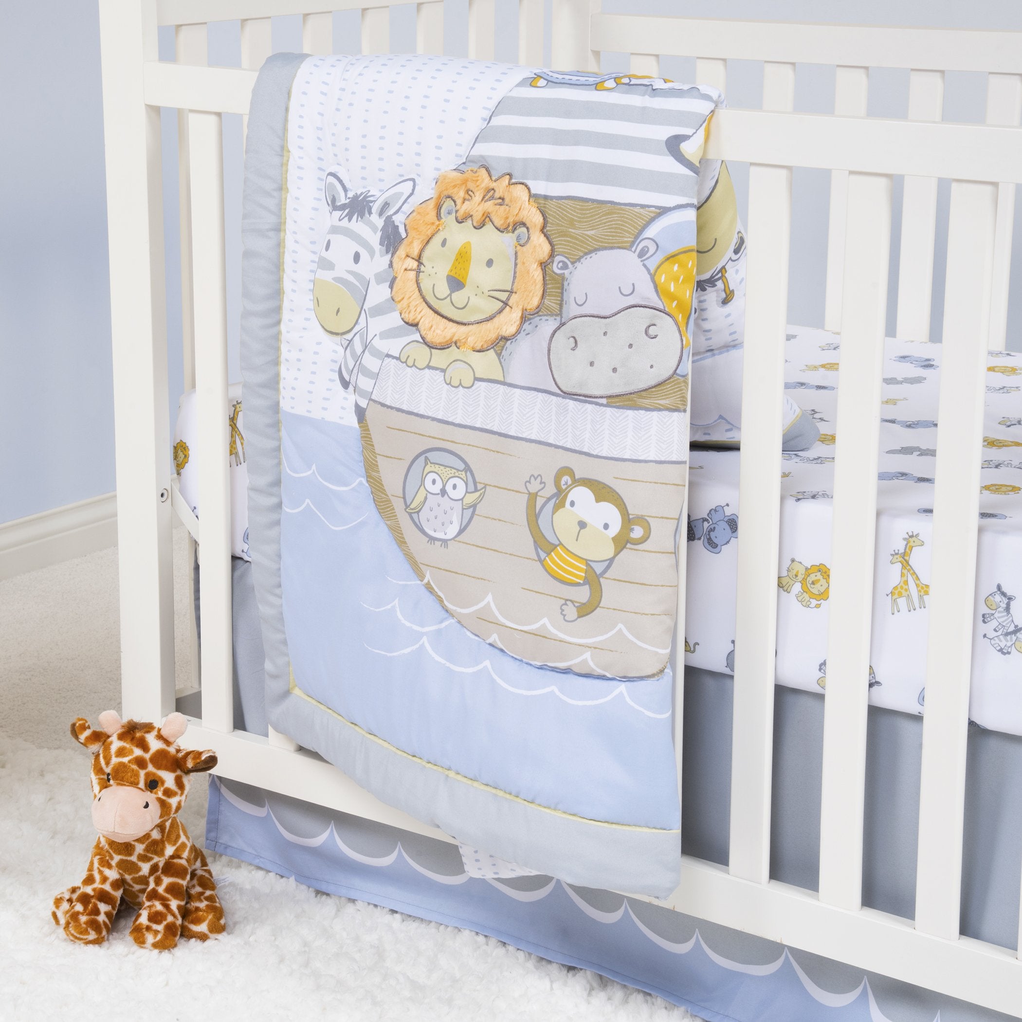 Sammy and Lou Noah's Ark 4 Piece Crib Bedding Set