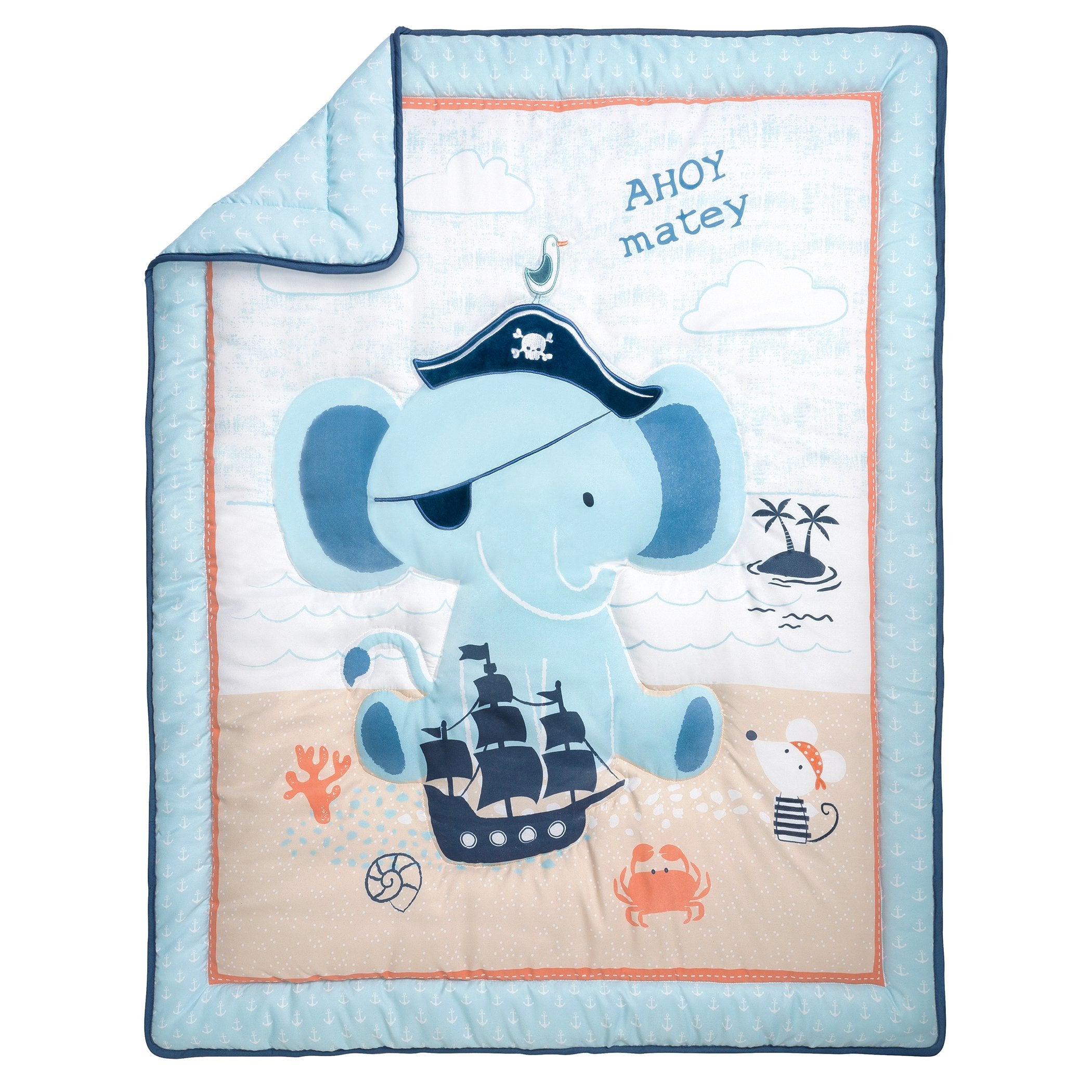 Sammy and Lou Ahoy Archie 4 Piece Crib Bedding Set
