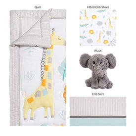 Sammy and Lou Jungle Pals 4 Piece Crib Bedding Set