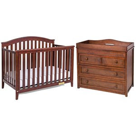 AFG Kali II 4-in-1 Convertible Crib with Leila II 3-Drawer Changer in Espresso