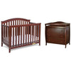 AFG Baby Kali II 4-in-1 Convertible Crib and Grace I 3-Drawer Changer in Espresso