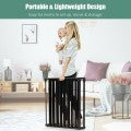 Image of Costway 6 Panel Wall-mount Adjustable Baby Safe Metal Fence Barrier