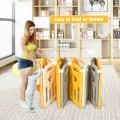 Costway 16-Panel Foldable Baby Playpen with Sound
