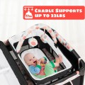 Costway 4-in-1 Convertible Portable Baby Playard with Changing Station