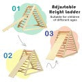 Image of Costway Foldable Wooden Climbing Triangle Indoor with Ladder for Toddler Baby