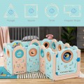 Costway Foldable Baby Safety Play Yard with Lockable Gate