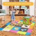 Costway 125 Pieces Baby Foam Interlocking Play Mat with Fence Instruments Styles