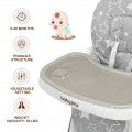 Costway Folding Baby High Dining Chair with 6-Level Height Adjustment