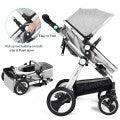 Image of Costway Folding Aluminum Baby Stroller Baby Jogger with Diaper Bag
