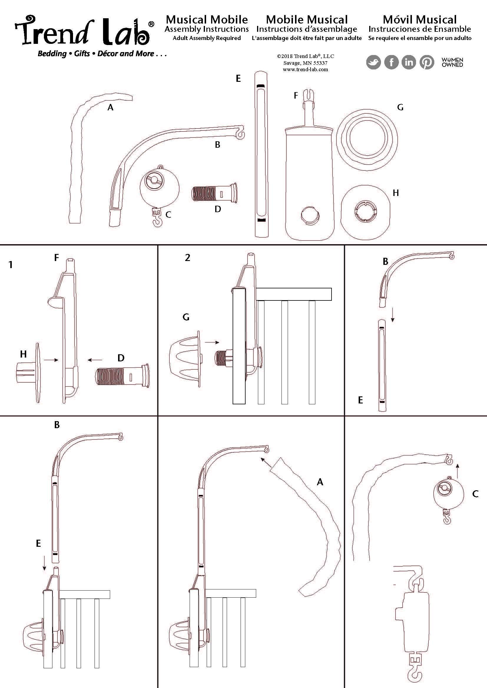 Trend Lab Dr. Seuss Oh, the Places You'll Go! Musical Mobile