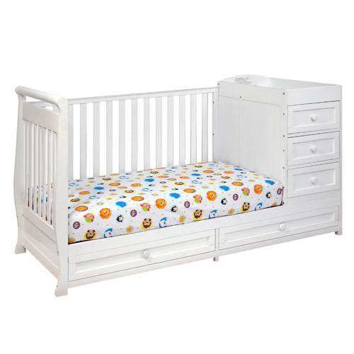 AFG Athena Daphne 2 in 1 Convertible Crib in White