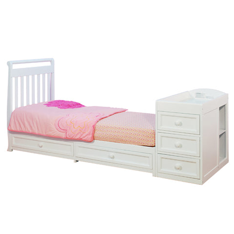Image of AFG Baby Daphne Solid Wood 2-in-1 Convertible Crib Gray
