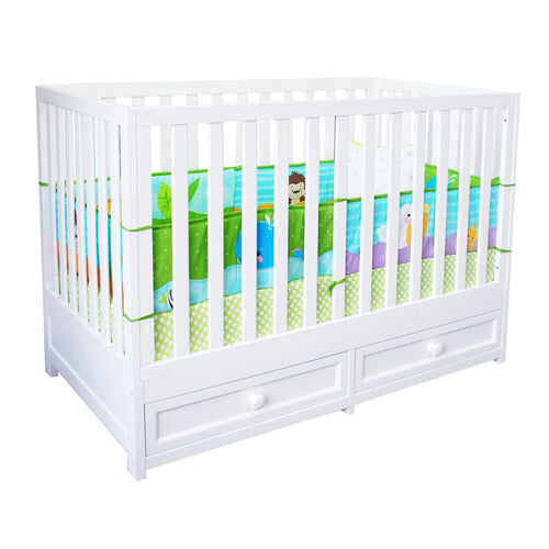 AFG Athena Daphne 2 in 1 Convertible Crib in White
