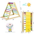 Image of Costway Foldable Wooden Climbing Triangle Indoor with Ladder for Toddler Baby