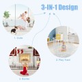 Image of Costway 6 Panel Wall-mount Adjustable Baby Safe Metal Fence Barrier