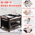 Costway 4-in-1 Convertible Portable Baby Playard with Changing Station