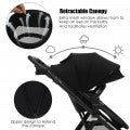 Image of Costway Foldable High Landscape Baby Stroller with Reversible Reclining Seat