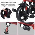 Costway 4-in-1 Kids Tricycle with Adjustable Push Handle