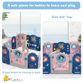 Costway Foldable Kids Safety Play Center with Lockable Gate