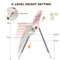 Image of Costway Folding Baby High Dining Chair with 6-Level Height Adjustment
