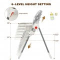 Costway Folding Baby High Dining Chair with 6-Level Height Adjustment