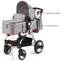 Costway Folding Aluminum Baby Stroller Baby Jogger with Diaper Bag