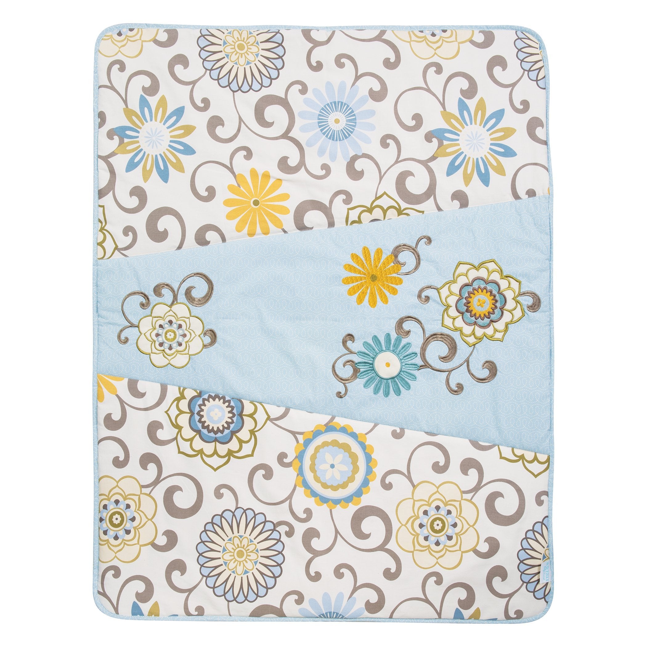 Waverly Pom Pom Spa 4 Piece Crib Bedding Set