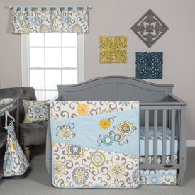 Waverly Pom Pom Spa 4 Piece Crib Bedding Set