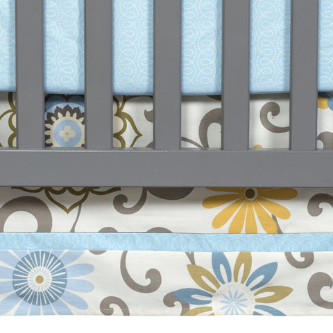 Image of Waverly Pom Pom Spa 4 Piece Crib Bedding Set