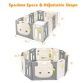 Costway 12 Panel Baby Playpen Kids Activity Play Yard