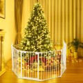 Image of Costway 6 Panel Wall-mount Adjustable Baby Safe Metal Fence Barrier