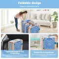 Costway Foldable Baby Playpen Kids Activity Center with Lockable Door