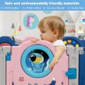Costway Foldable Kids Safety Play Center with Lockable Gate