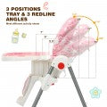 Image of Costway Folding Baby High Dining Chair with 6-Level Height Adjustment