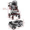 Costway Folding Aluminum Baby Stroller Baby Jogger with Diaper Bag