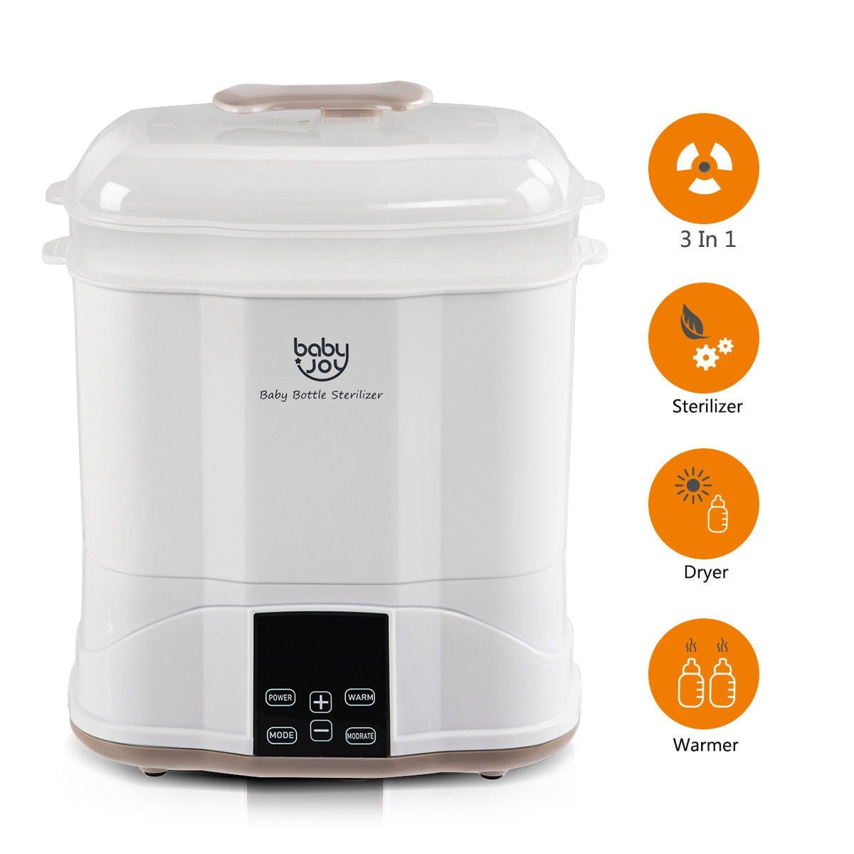 Costway Baby Bottle Electric Steam Sterilizer With LED Monitor