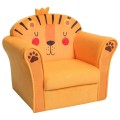 Costway Kids Armrest Lion Upholstered Sofa