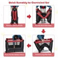 Costway 4-in-1 Convertible Portable Baby Play yard with Toys and Music Player