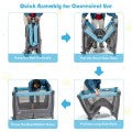 Costway 4-in-1 Convertible Portable Baby Play yard with Toys and Music Player