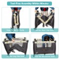 Costway 4-in-1 Convertible Portable Baby Playard Newborn Napper with Music and Toys