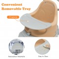 Costway 6-in-1 Convertible Baby Booster Seat with Tray Wheels