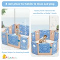 Costway Foldable Baby Playpen Kids Activity Center with Lockable Door