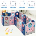 Image of Costway Foldable Kids Safety Play Center with Lockable Gate