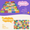 Costway 125 Pieces Baby Foam Interlocking Play Mat with Fence Instruments Styles