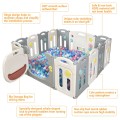 Image of Costway 14-Panel Foldable Baby Playpen Safety Yard with Storage Bag