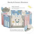 Image of Costway 14-Panel Foldable Baby Playpen Kids Activity Centre