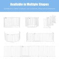 Costway 6 Panel Wall-mount Adjustable Baby Safe Metal Fence Barrier
