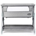 Costway Adjustable Baby Bedside Crib with Large Storage